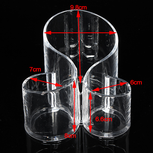 Acrylic Clear Cylindrical Cosmetic Container Makeup Storage Organizer